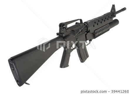M16A4 rifle equipped with an M203 grenade launcher 39441268