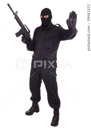 mercenary with CAR15 rifle mercenary with CAR15 rifle 39441811