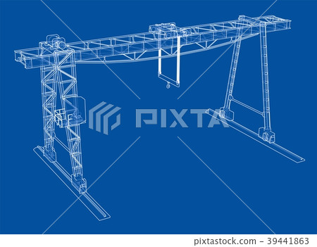 Gantry crane blueprint Gantry crane blueprint 39441863