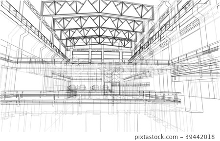 Industrial zone sketch. Industrial zone sketch. 39442018