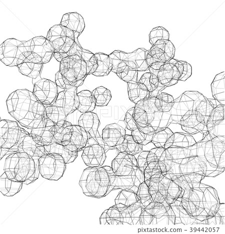 Abstract geometry shape blobes or spheres 39442057