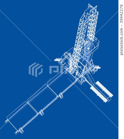 Oil rig. 3d illustration Oil rig. 3d illustration 39442278
