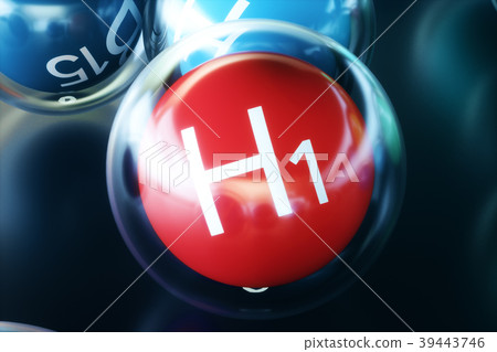 Vitamin H1 on black background. Symbol of health 39443746