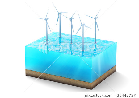 3d rendering of cross section of water cube 39443757