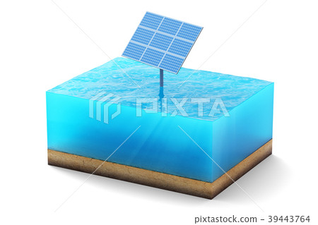 3d rendering of cross section of water cube 39443764