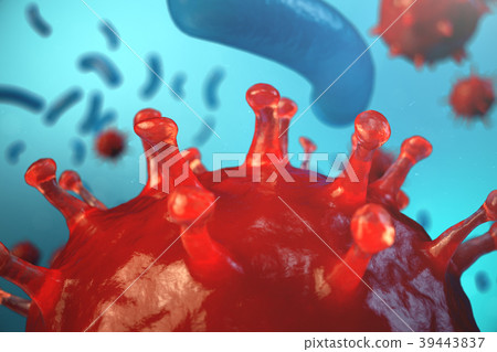 Pathogens Vector 3d 3D illustration pathogenic viruses causing - Stock Illustration ...