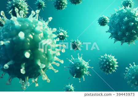 3D illustration pathogenic viruses causing 3D illustration pathogenic viruses causing 39443973