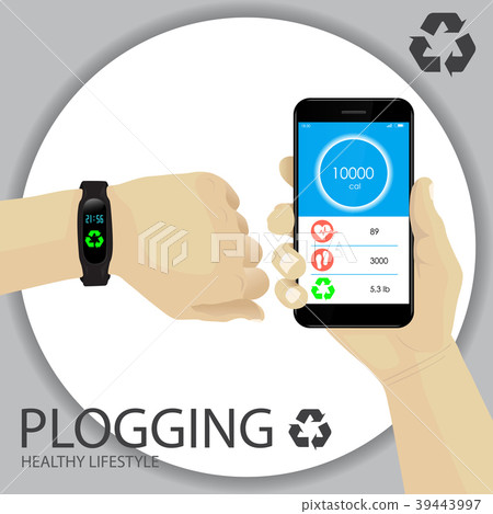 Plogging Concept. Healthy Lifestyle. A Human   39443997