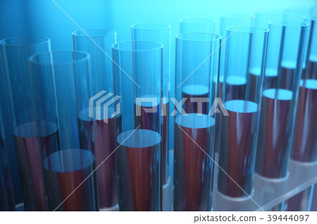 3d illustration of a chemical reaction, the 39444097