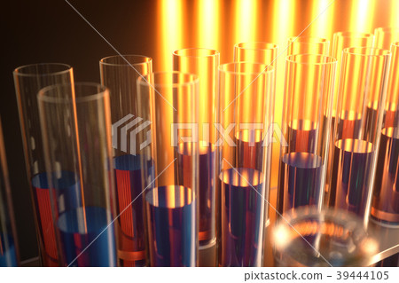 3d illustration of a chemical reaction, the 39444105