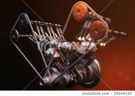 3d illustration of an internal combustion engine 39444193