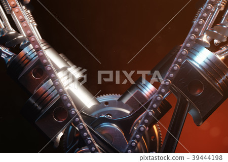 3d illustration of an internal combustion engine 3d illustration of an internal combustion engine 39444198
