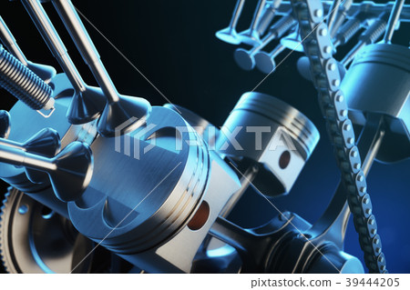 3d illustration of an internal combustion engine 39444205