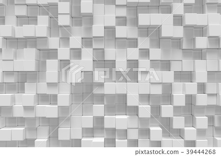 White geometric cube, cubical, boxes, squares form White geometric cube, cubical, boxes, squares form 39444268