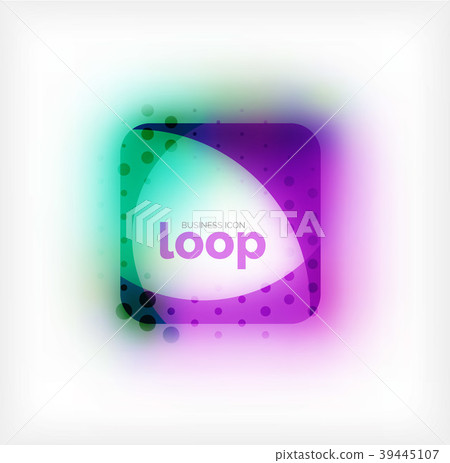 Vector square loop business symbol, geometric icon 39445107
