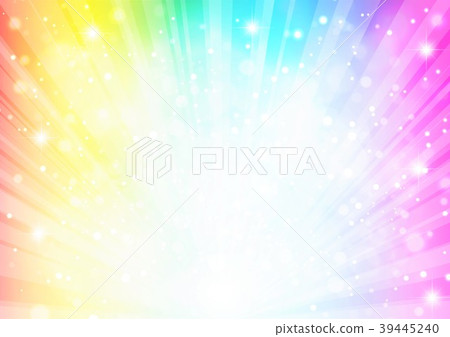 Rainbow colored radial sparkling background 39445240
