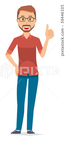 戴眼鏡的有鬍子的人做好標誌 39446105