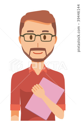 戴眼鏡的有鬍子的人有文件 39446144