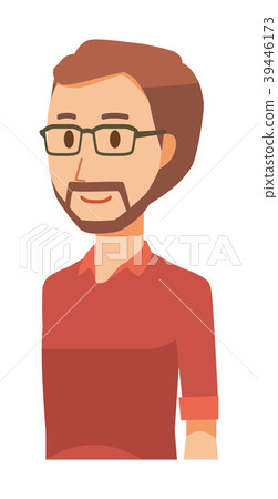A bearded man wearing glasses is better than looking diagonally 39446173
