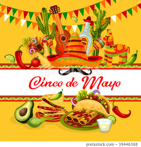 Cinco de Mayo mexican holiday greeting card design Cinco de Mayo mexican holiday greeting card design 39446388
