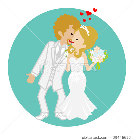 新娘和新郎親吻 39446633