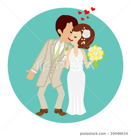 新娘和新郎親吻 39446634