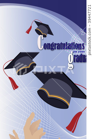 Graduation illustration, vector, illustration 39447721