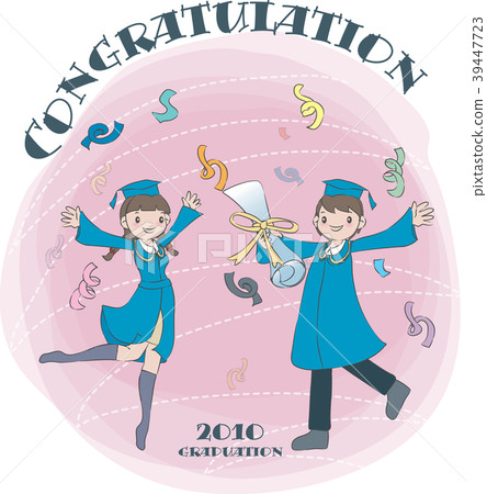 Graduation illustration, vector, illustration 39447723