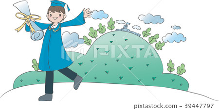 Graduation illustration, vector, illustration 39447797