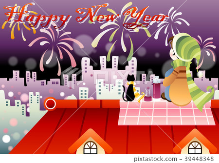 新年例證,傳染媒介,例證 新年例證,傳染媒介,例證 39448348