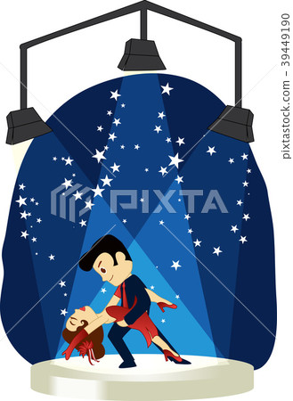 Sports dancing illustration, vector, illustration 39449190