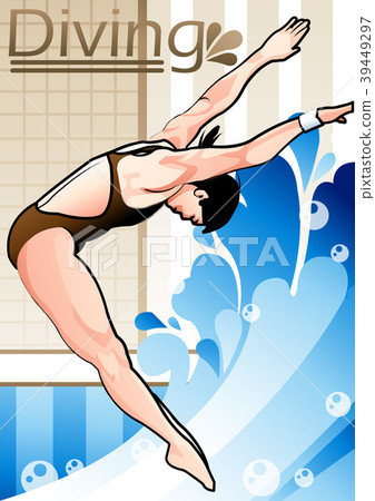 Diving illustration, vector, illustration Diving illustration, vector, illustration 39449297