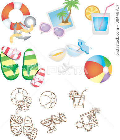 Summer illustration, vector, illustration Summer illustration, vector, illustration 39449717