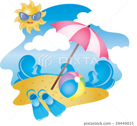 Summer illustration, vector, illustration 39449815