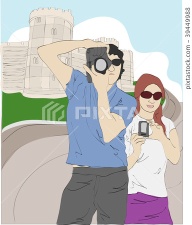 Travel illustration, vector, illustration 39449988