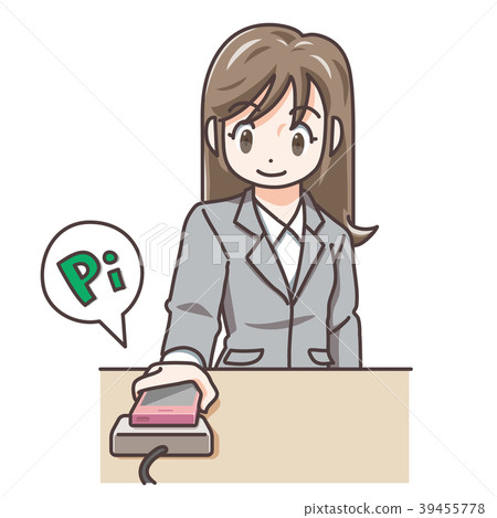 做與智能手機的婦女的例證電子付款 39455778