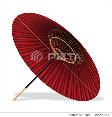 Japanese style Umbrella on a white background 39455834