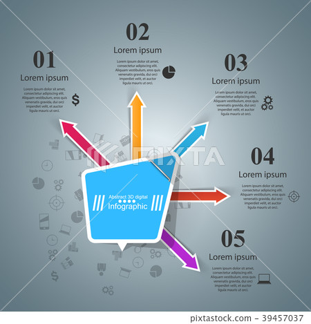 Paper banner - business infographic. Paper banner - business infographic. 39457037