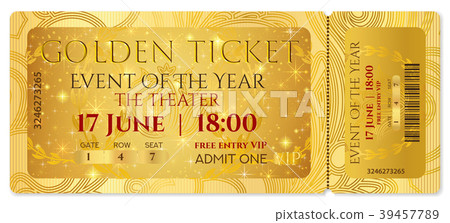 Golden ticket, golden token (tear-off ticket Golden ticket, golden token (tear-off ticket 39457789