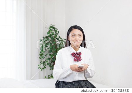  Uniform high school student bedroom morning 39458888