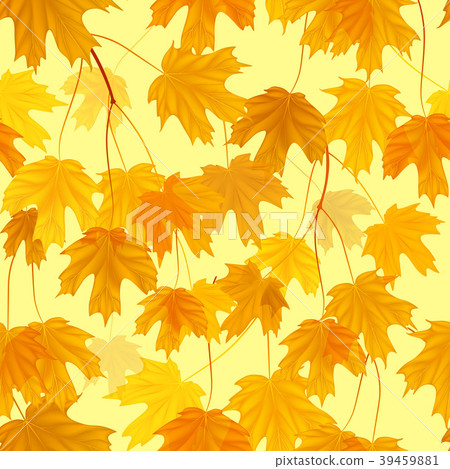 Vector seamless background: a lot of maple autumn Vector seamless background: a lot of maple autumn 39459881