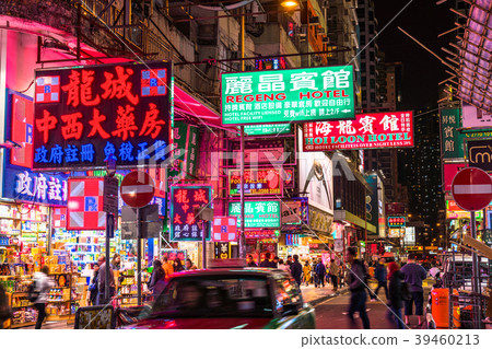 "Hong Kong" Mongkok, Neon Street "Hong Kong" Mongkok, Neon Street 39460213