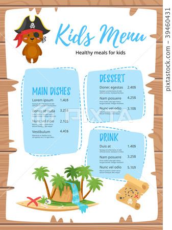 design for kids menu 39460431