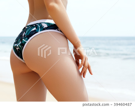 Beautiful slim woman's body. Perfect slim toned 39460487