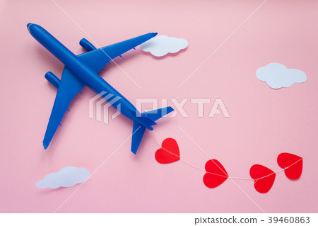 Happy Valentines day. Eco wooden children's plane  39460863