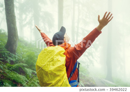 Photo from back of young man with backpack 39462022