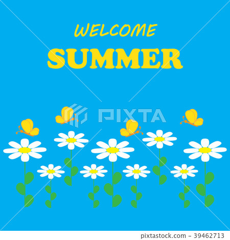 Welcome Summer Background - Stock Illustration [39462713] - Pixta