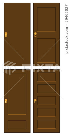 wooden door set vector symbol icon design. wooden door set vector symbol icon design. 39465027