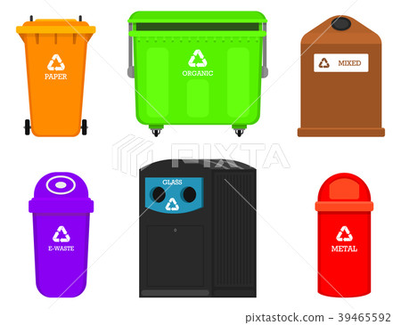 Recycling garbage elements. Bag or containers or 39465592