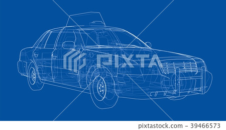 Taxi outline drawing Taxi outline drawing 39466573